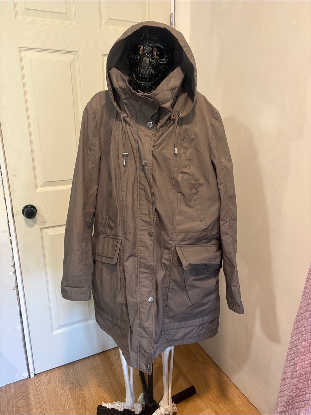 Utex Hooded Field Coat in Taupe